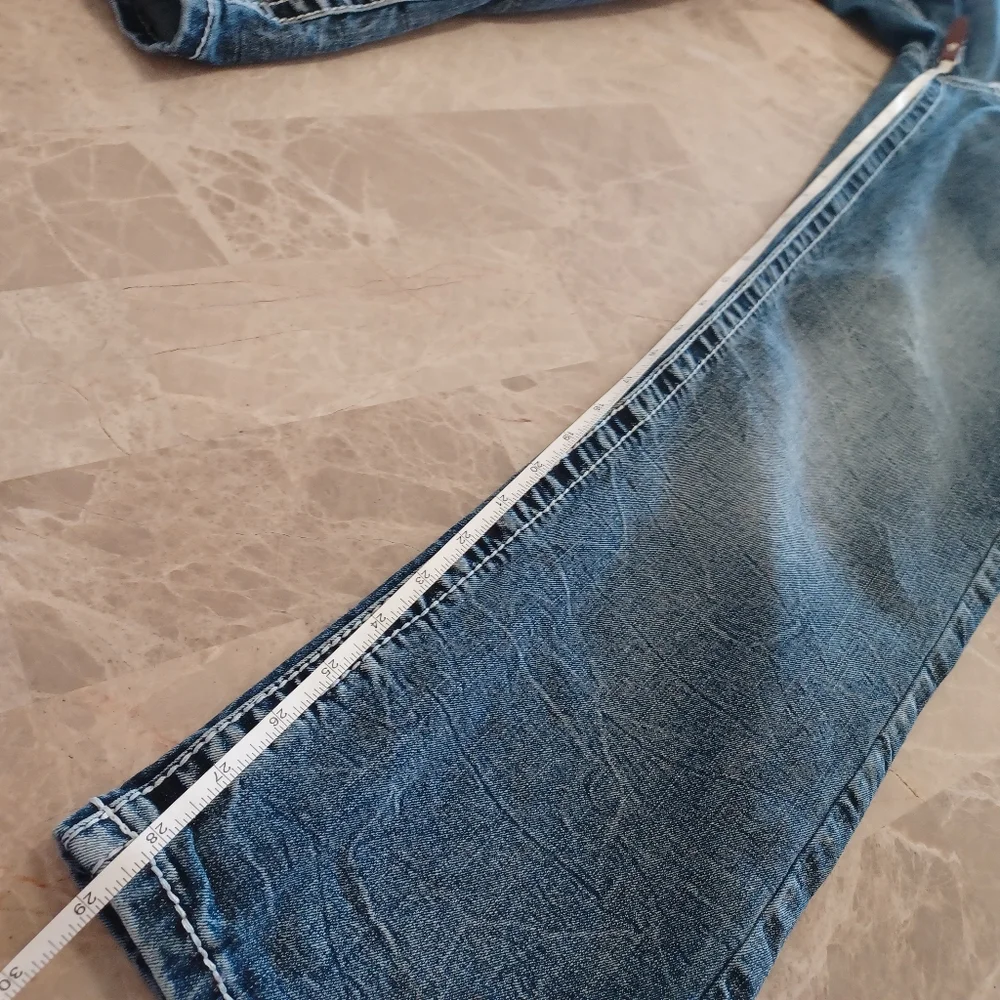 TRUE LUCK Men's 30X30 Blue Jeans Stretch Bootcut Leg Casual Cotton Jeans